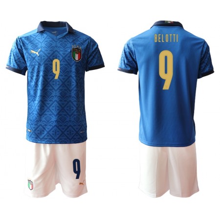Tenue Italie Andrea Belotti 9 Enfant Domicile UEFA Euro 2020 Maillot de Foot